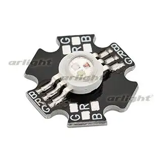 021838 Мощный светодиод ARPL-Star-3W-EPA-RGB(350mA, Black) ARLIGHT