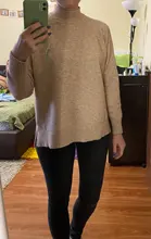 Sweater Pullovers Mock-Neck Beige Purple Winter Green 8-Colors High-Quality Women C-232