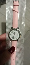 1PC de moda para chicas de cuero niño horas gato negro reloj pulsera de cuarzo estudiantes niños Rosa Reloj análogo reloj relojes de pulsera