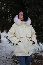 Winter Jacket Coat Parkas Fitaylor Zipper-Down Natural Women Outerwear Snow Warm Thick