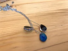 Humor de cambio de Color emoción sentimiento de Control de temperatura de la gota de agua colgante en forma de lágrima de acero inoxidable collares de cadena