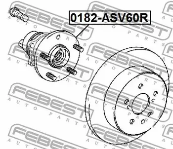 

Wheel hub rear TOYOTA CAMRY/HYBRID ASV50L-C *****, AVV50, GSV50 2011.09 [US] FEBEST 0182-ASV60R