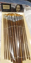 13 Uds artista pintura pinceles Set cabello de Nylon de madera largo mango de pincel de pintura de aceite acrílico acuarela materiales de arte profesional