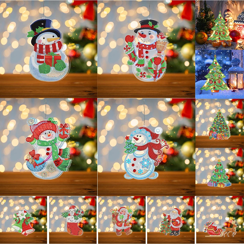 Diamond Painting Christmas Tree Ornaments | Christmas Painting Led