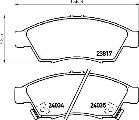 Колодки дисковые п. Suzuki Liana 1.3/1.6i/1.6&4WD/1.4DDiS 01 HE