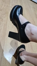 Zapatos de tacón alto cuadrados para mujer, plataforma con hebilla en la boca, zapatos de punta redonda, para primavera y verano