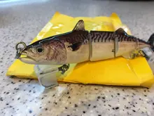 Swimbait-señuelo de atún de 4 secciones, 15cm, 31g, muestra gratis, Señuelos de pesca de lubina articulados duros para agua salada y dulce