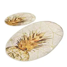 Буферные качественные коврики для ванной нескользящие Противоскользящие коврики для душа Нескользящие противоскользящие золотистые сосновые DJT 2'Li набор 60x100 cm-50x60 см