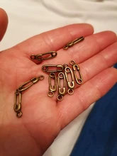 30 Uds. De dijes de alfiler de seguridad para pañales de bebé 19x6mm colgante de Color plateado bronce tibetano, fabricación de joyas antiguas DIY artesanal