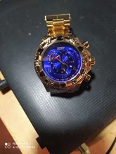 TEMEITE moda militar reloj de cuarzo de los hombres 3D esfera azul correa de acero inoxidable superior de la marca de lujo de dorado grande Dial relojes de pulsera 2021