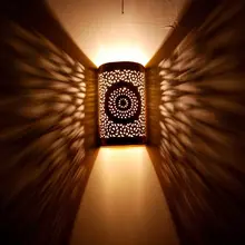 Настенный светильник, настенный светильник, бронзовый фонарь, марокканский этнический 0807191222