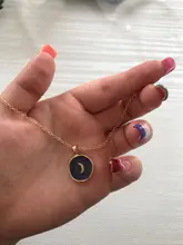 Collar con colgante de relámpago de luna y estrella para mujer, joyería de compromiso para fiesta, cadena, Gargantilla coreana, regalos