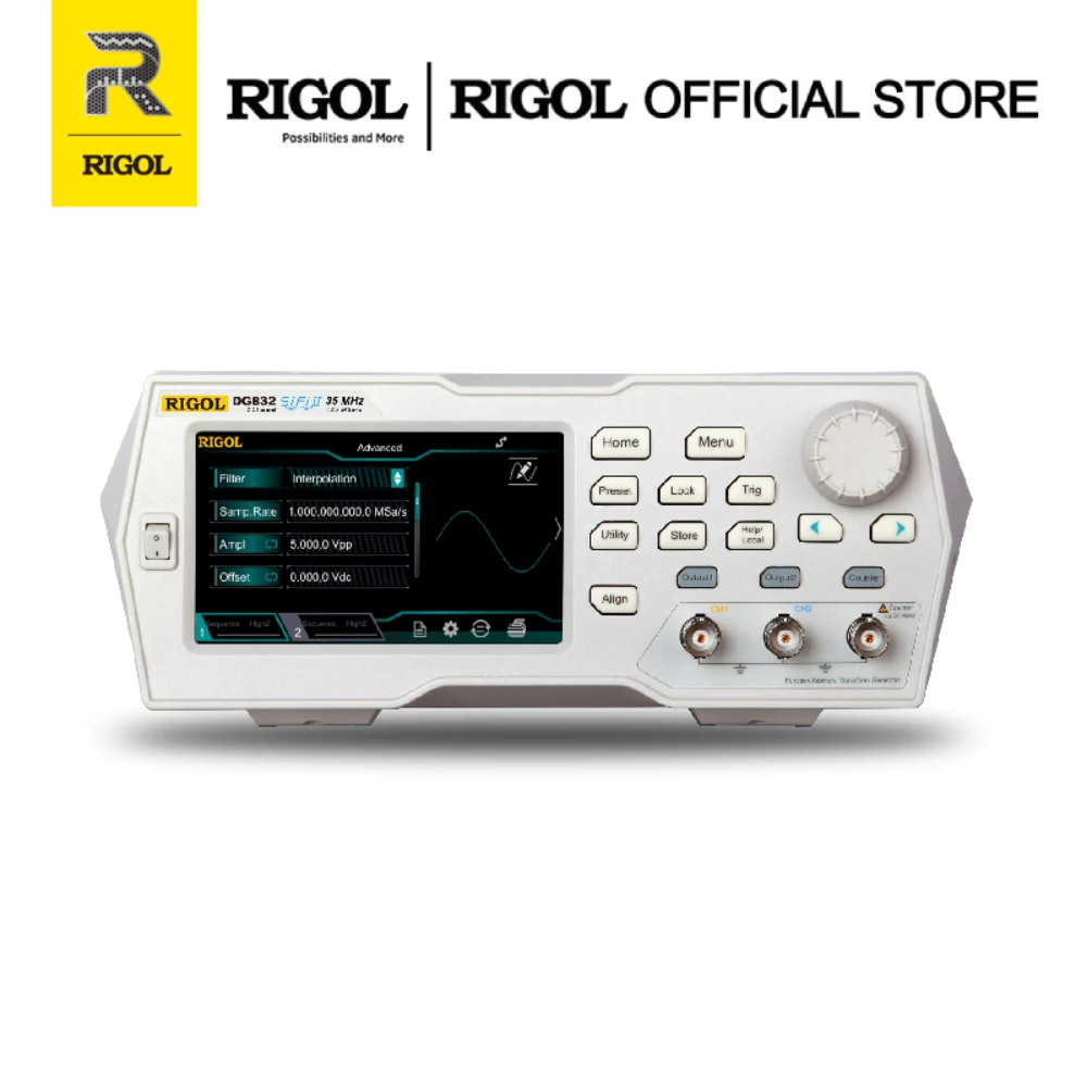 Генератор сигналов RIGOL DG832 генератор произвольной формы 30 МГц 2 выходных канала |