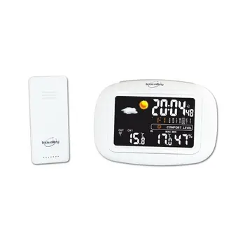 

INOVALLEY SM105 weather Station with probe-Wireless color-Screen-White