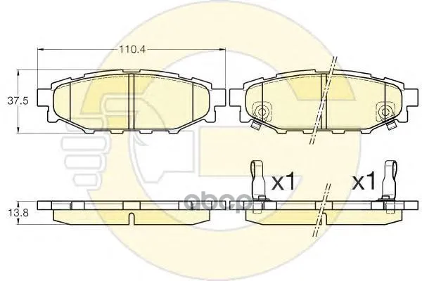 Колодки Тормозные Subaru Legacy 03/Outback 03 2.0/2.5 Задние Girling 6135686 Girling арт. 6135686