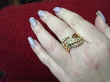 FDLK-Anillo de aleación de lujo para mujer, con incrustaciones, regalo de joyería