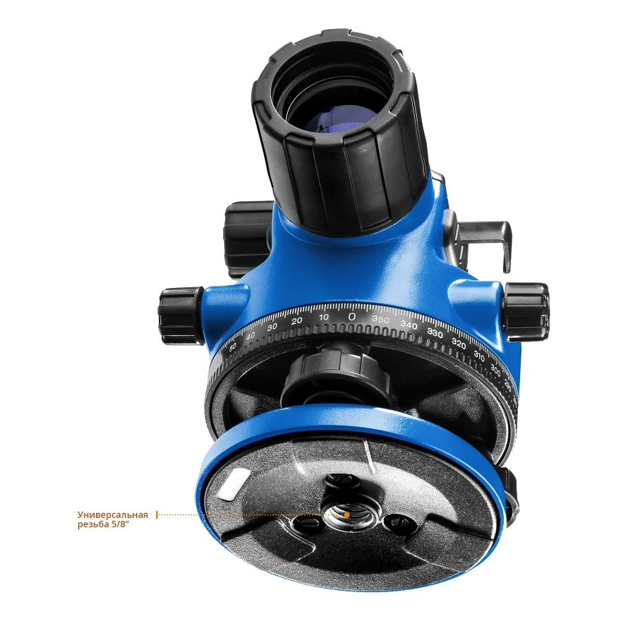 Нивелир оптический ЗУБР 34916 (макс. расстояние 100 м; прорезиненное покрытие; крепление для штатива; защита IP54)
