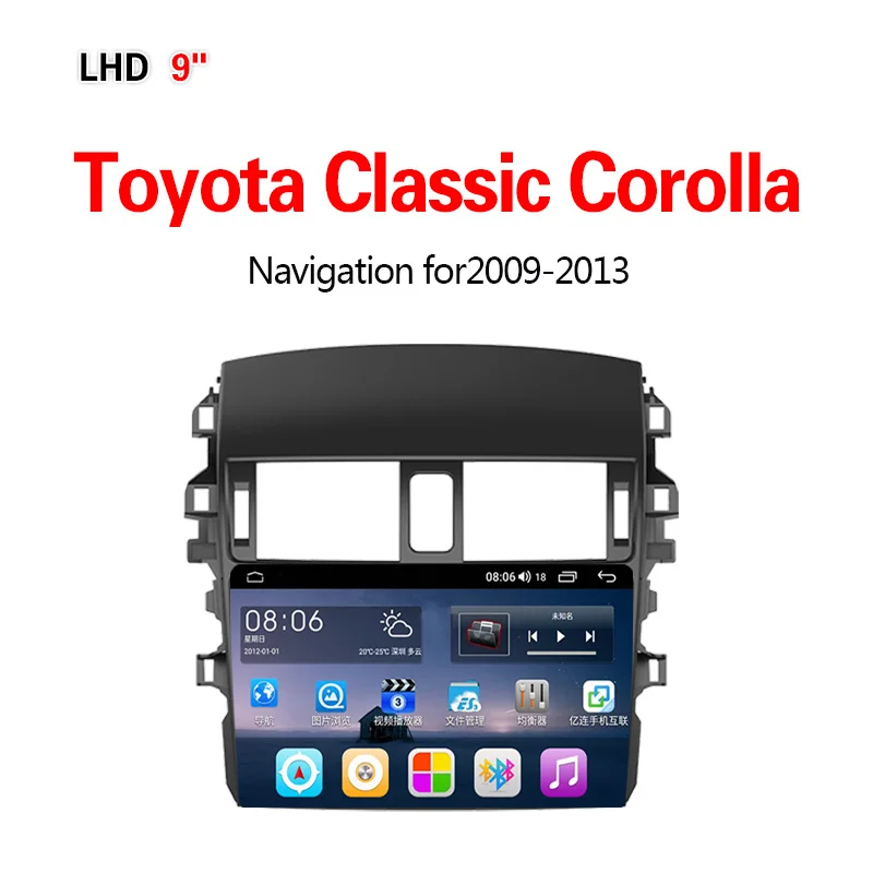 Lionet GPS Navigation for Car Toyota Classic Corolla 2009-2013 9Inch LT1001Y - Размер экрана, дюймов: 4G8core4G32G