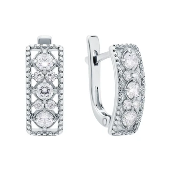 

Silver earrings with cubic zirconium sunlight sample 925