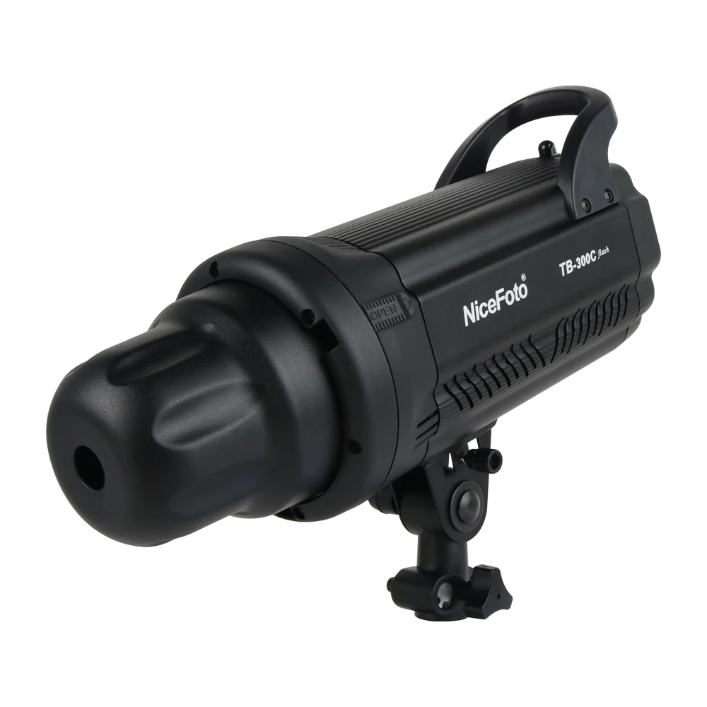 

Nicefoto TB-300C 300W Compact Studio Flash Light Strobe Lighting Lamp Head Fast Recycle Time 0.1-0.7s LED Display