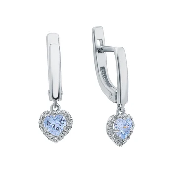 

Silver earrings with cubic zirconia sunlight sample 925