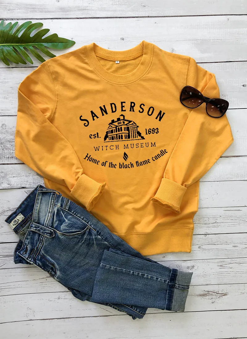 

Sweatshirt Sanderson Witch Museum Printed New Arrival Unisex Funny Casual 100%Cotton Long Sleeve Tops Halloween Tops