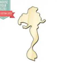 Принцесса деревянный вырез-на заказ Выберите свой размер-лазерная резка Деревянные Художественные товары для рукоделия Настенный декор свадебный детский DCS0090