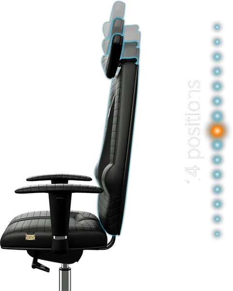 Офисное кресло KULIK SYSTEM JET Серебристый Компьютерное кресло Облегчение и комфорт для спины 5 зон контроля позвоночника