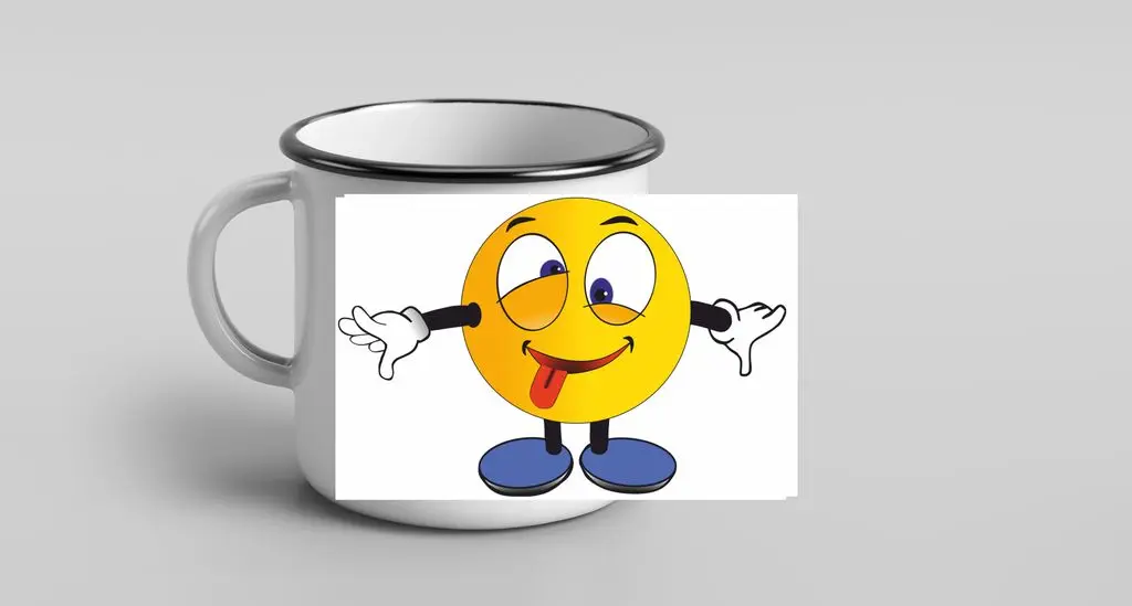 Mug metal enameled emoji No. 6 | Дом и сад