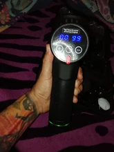 Pistola de masaje eléctrica LCD para adelgazar músculos, relajación para cuello, parte trasera del pie, pierna, hombros, pistola de masaje de percusión