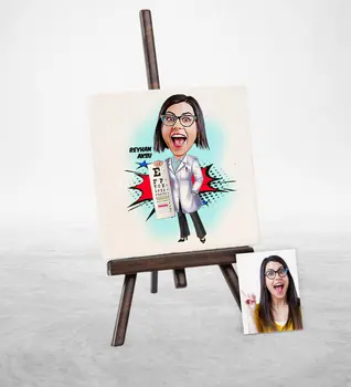

Personalized Eye Doctor Cartoon Şovaleli Natural Stone-1