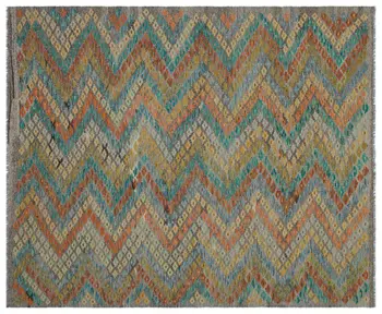 

Handmade Natural Afghan Tribal Rug Area Rug 202x245 Cm-6'8''X8'0''