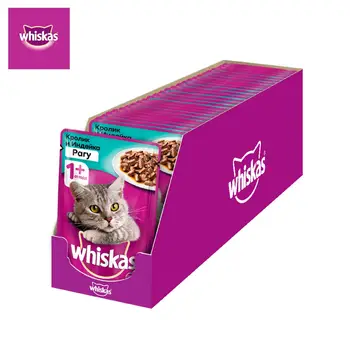 

Wet cat food Whiskas rabbit stew and индейкой, 28 PCs 85g
