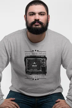 

Angemiel Wear You Are What You Watch Gray Men 'S Sweatshirt