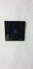 Glass-Panel Wall-Switch Touch-Screen-Switch Eu-Light Crystal BONDA White 1-Gang AC220V