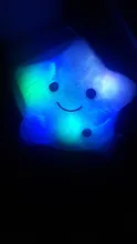 34CM Creative Toy Luminous Pillow Soft Stuffed Plush Glowing Colorful Stars Cushion Led