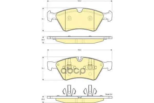 Колодки Тормозные Mercedes W164(Ml)/X164(Gl)/W211/W251 04 Передние Girling 6116422 Girling арт. 6116422