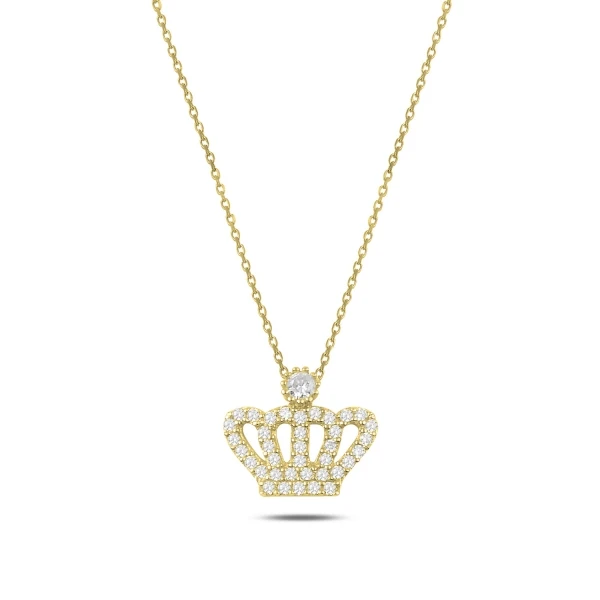 KUTAYDAN Zirconia Cubic Zirconia Crown Pendant 925 Sterling Silver