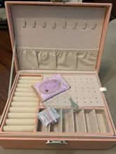 Joyero de cuero de alta capacidad para mujer, organizador de joyas de viaje, multifunción, collar, pendientes, caja de almacenamiento de anillo, regalos para mujer