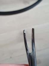 Oauee 12,5 16 18cm herramienta de mano fórceps hemostáticos para pelo pinza de pesca Alicates de bloqueo la depilación herramientas curvado/punta recta