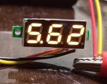 Voltímetro Digital LED para coche, Detector de voltaje, Panel de prueba, DC 0V-100V, 0,28 pulgadas, 12V, 24V, rojo, verde, azul y amarillo