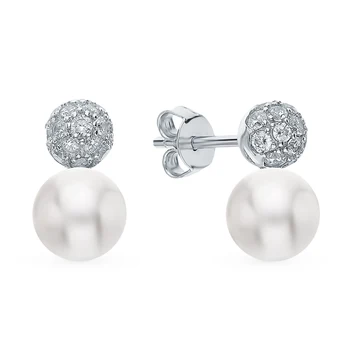 

Silver earrings with pearls sunlight sample 925