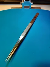 Pinzas puntiagudas de acero inoxidable alargadas, Grado Industrial, 18CM, para herramienta de reparación de teléfonos móviles