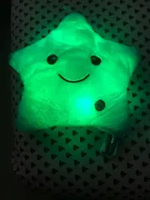 34CM Creative Toy Luminous Pillow Soft Stuffed Plush Glowing Colorful Stars Cushion Led