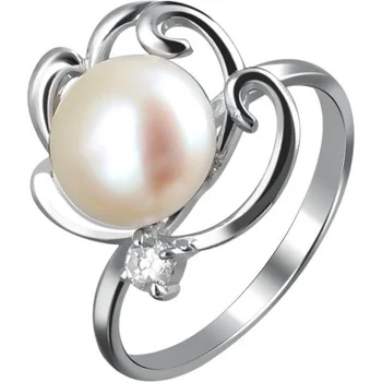 

Esthete ring with pearls and cubic zirconia