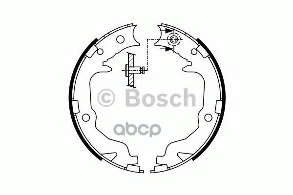 Колодки Тормозные Стояночного Тормоза Mitsubishi Lancer/Outlender, Citroen C-Crosser/C4, Peugeot 4008 Bosch арт. 0986487766