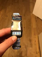 Collar de nailon para perro, personalizado con placa de etiqueta de identificación grabada para mascota, reflectante, perros pequeños, medianos y grandes