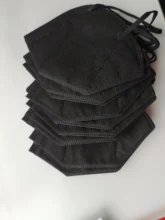 Mascarillas ffp2 de 6 capas, máscara respiradora de protección, fpp2, KN95, 98% de filtro, color negro y gris