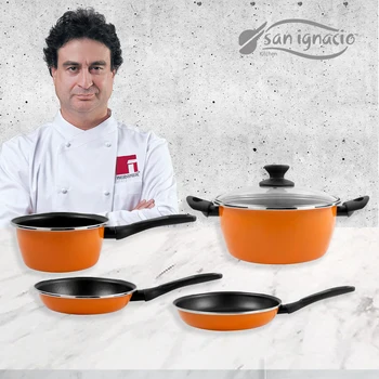 

Pans and cooking pans in various sizes manufactured in Steel enameled SAN ignacio collection Sunset