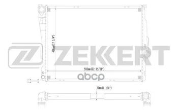 

Radiator OHL. DV. BMW 3 (E46) 98-z4 (E85 E86) 03-zekkert art. mk-1111